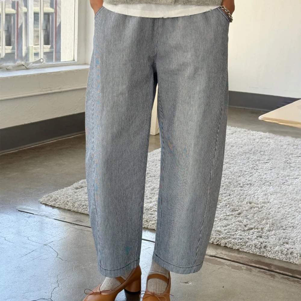 Le Bon Shoppe Arc Pants in Blue Stripe, Size Large